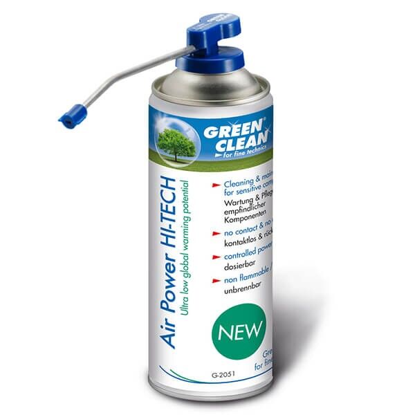 Green Clean Top Ventil – Vorderansicht für Kamera-Reinigung auf Dose