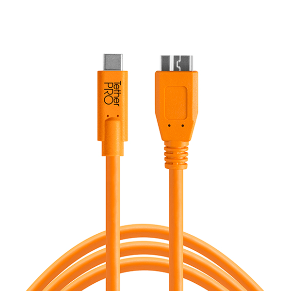 TetherPro USB-C to 3.0 Micro-B in Orange