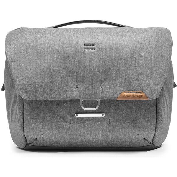 Front view of the Peak Design Messenger 13L v2 Ash
