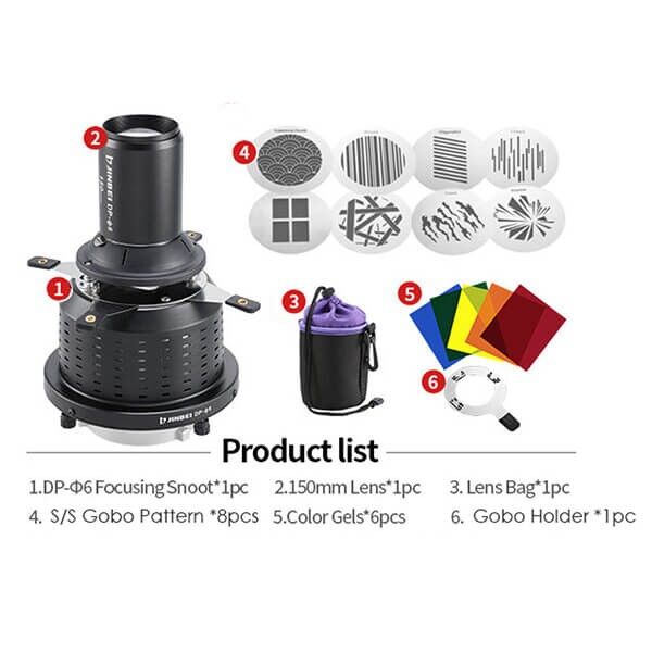 Lieferumfang Jinbei DP-06 Optical Spot