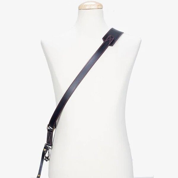 Bronkey leather Tokyo 601 camera strap, black, small