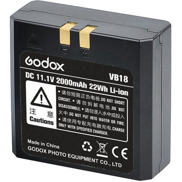 Godox VB-18 Li-ion battery front view