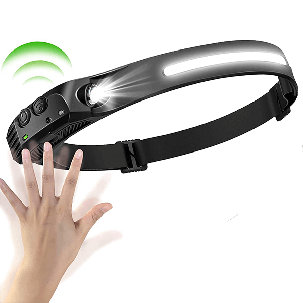 Stirnlampe LED 1000 Lumen mit grossem Leuchtwinkel gesten