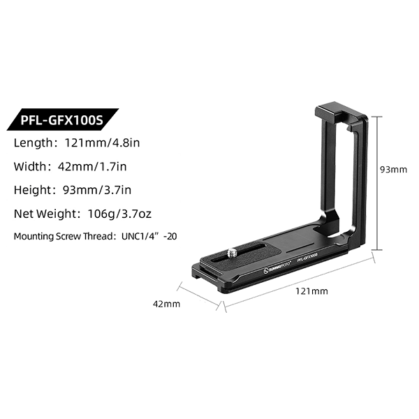 L-Winkel passend zu Fujifilm GFX100S und 50S II Details