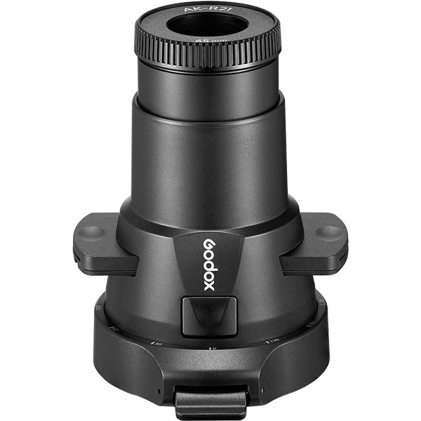 Godox AK-R21 Projektionsvorsatz zu Aufsteckblitz stehend