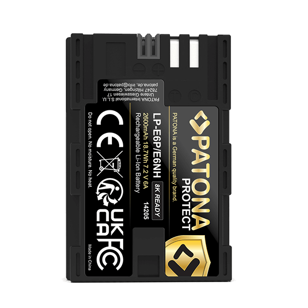 Patona Protect Akku wie Canon LP-E6P stehend