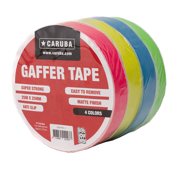 Neon-colored gaffer tape for set markings