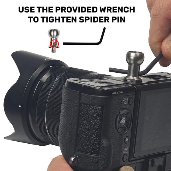 SpiderPro Screw Pin v3 with QD Socket for Flash and Gimbal SpiderPro Screw Pin v3 with QD Socket for Flash and Gimbal