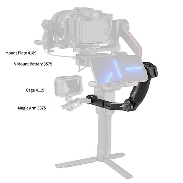 SmallRig flexibler Handgriff mit Nato Klemmung für DJI RS 2 RSC 2 3028B