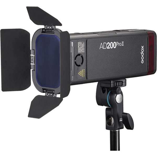 Godox BD-07-2 Abschirmkappen zu AD200pro II Barndoor mit Blitz