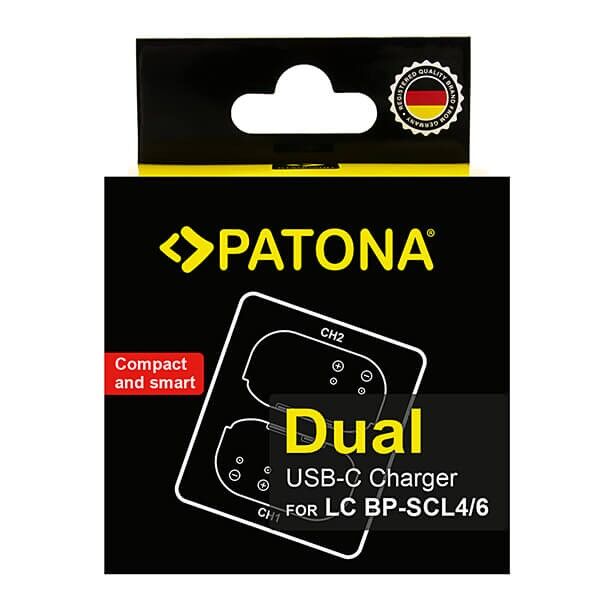 Patona Dual Ladegeraet fuer Leica Akkus Verpackung