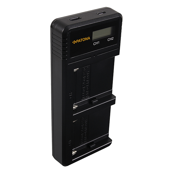 Dual LCD USB Ladegerät Sony F550 F750 F970 FM50