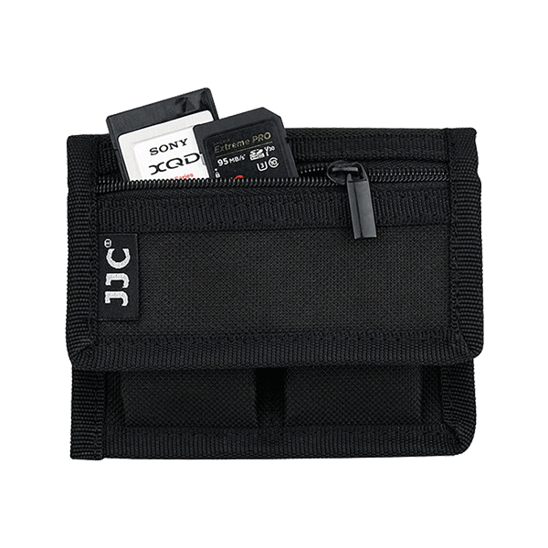 Battery Pouch holds 2 DSLR batteries and 2 SD/XQD/CF cards