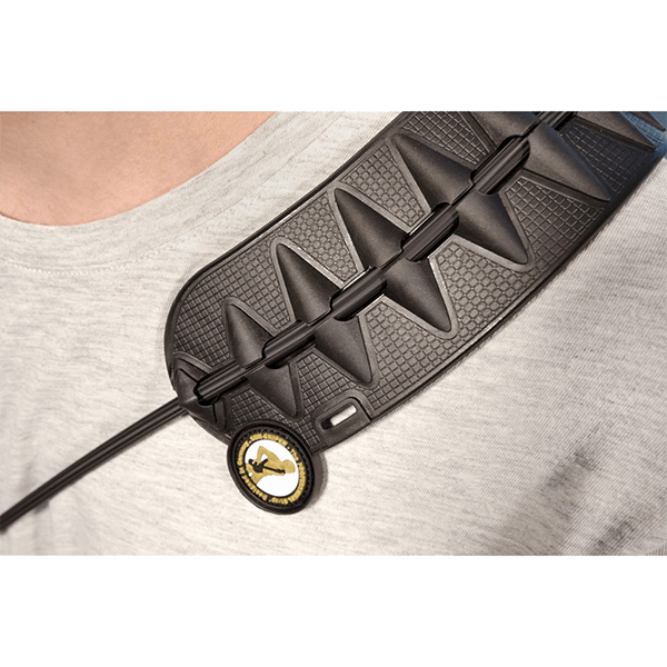 Kameragurt Sun Sniper Easy Glyder Detail an Schulter Kameragurt Sun Sniper Easy Glyder Detail an Schulter