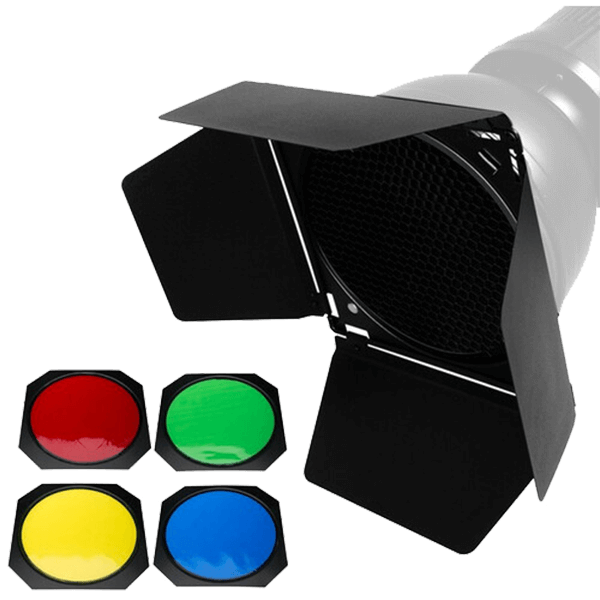 Godox BD-04 Barndoor Kit fits Standard 18 cm Reflector Godox BD-04 Barndoor Kit fits Standard 18 cm Reflector