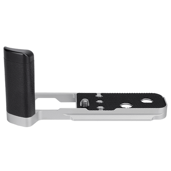 Camera grip for Fujifilm X100VI X100V and X100F in silver front