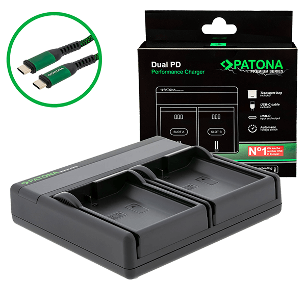 Ladegerät Kamera Akku Dual zu Nikon EN-EL15 USB-C