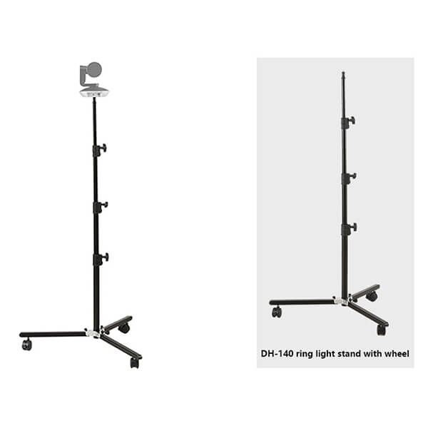 Detailaufnahme Jinbei DH-140 Ringlichtstativ mit Rollen