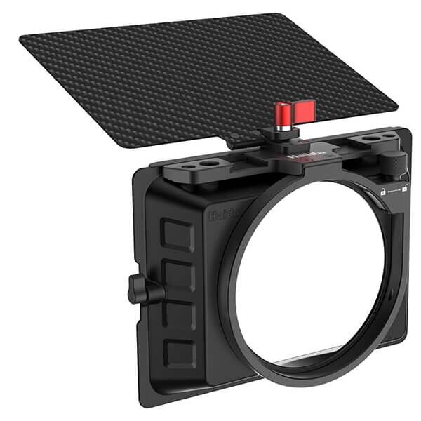 Haida HD4932 Matte Box Kit mit V-PRO Mist Black 1-8 Filter und vier Adapterringen 