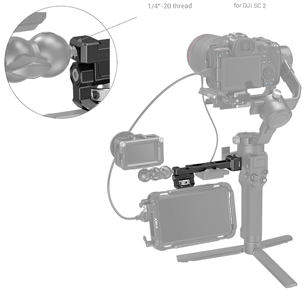 SmallRig Monitor Mount with Nato Clamp for DJI RS 2 and RSC 2 3026