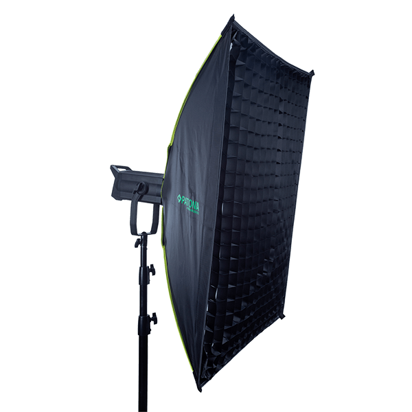 Softbox 70 x100 cm mit Wabe und Bowens Anschluss von Patona mit Wabe seitlich