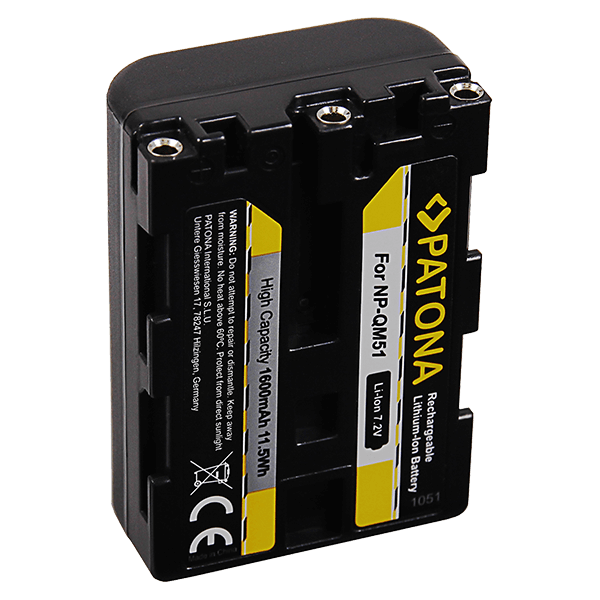 Akku wie Sony NP-FM50 QM51 von Patona 