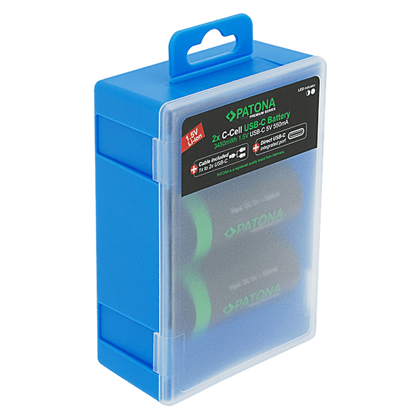 Rechargeable battery LR14 Baby C from Patona packing