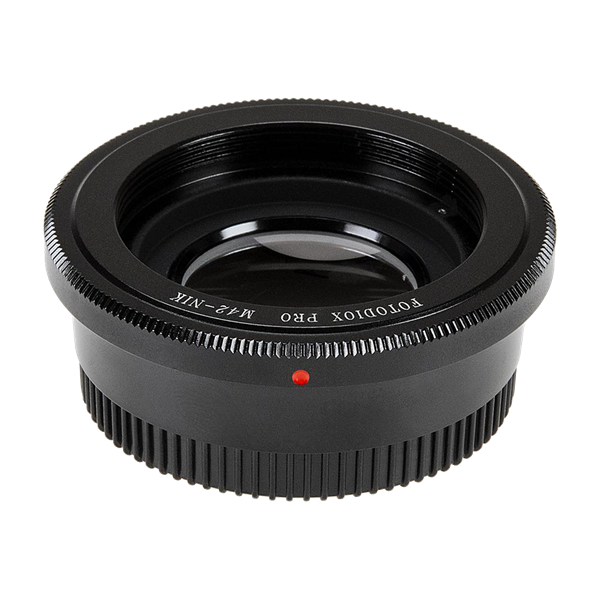 Objektivadapter M42 auf Nikon F Mount mit Linse von Fotodiox Pro