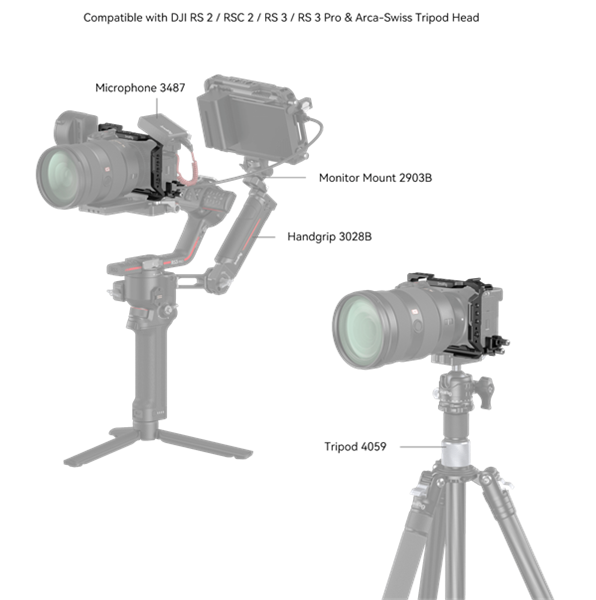 SmallRig Cage Kit for Sony Alpha 6700 4336 auf Stativ oder Gimbal