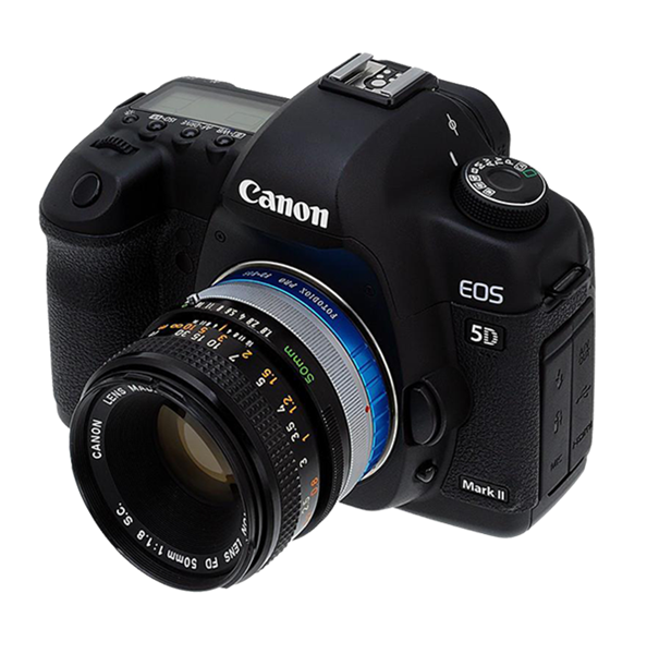 Canon FD EF adapter mounted on camera