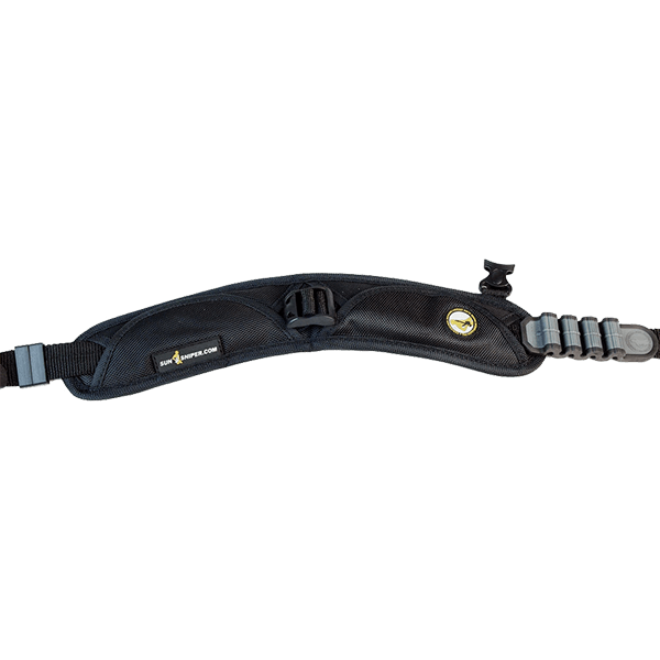 Kameragurt Sun Sniper Rotaball Pro in schwarz Vergleich Polster aussen