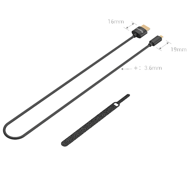 SmallRig Ultra Slim 4K HDMI Cable D to A 55cm 3043