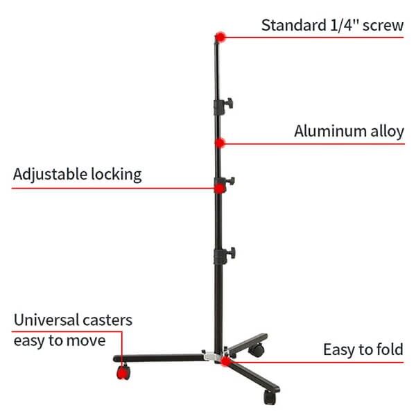 Jinbei DH-140 Ringlichtstativ mit verstellbarer Hoehe
