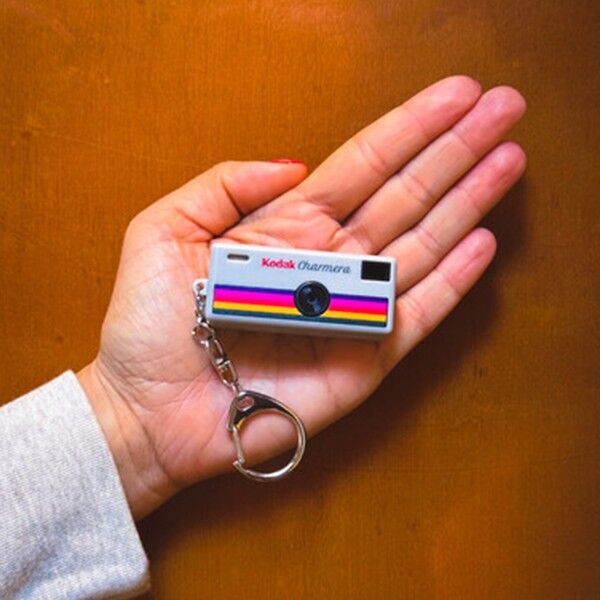 Size comparison of the Kodak Charmera mini digital camera