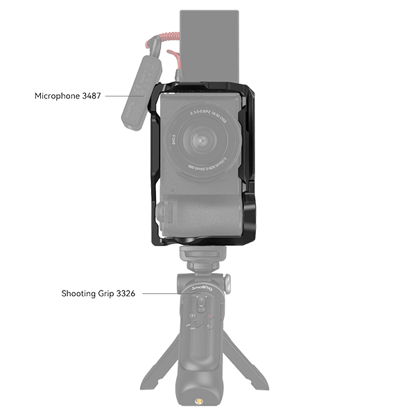 SmallRig Cage Kit for Sony Alpha 6700 4336 auf Tischstativ