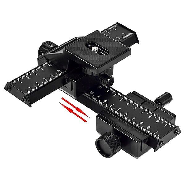 4-Wege Makro Einstellschlitten Focus Stacking Aluminium 1 4 Zoll Gewinde 4-Wege Makro Einstellschlitten Focus Stacking Aluminium 1 4 Zoll Gewinde