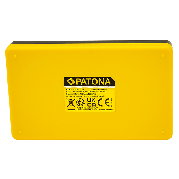 Dual USB charger for Canon LP-EL from Patona