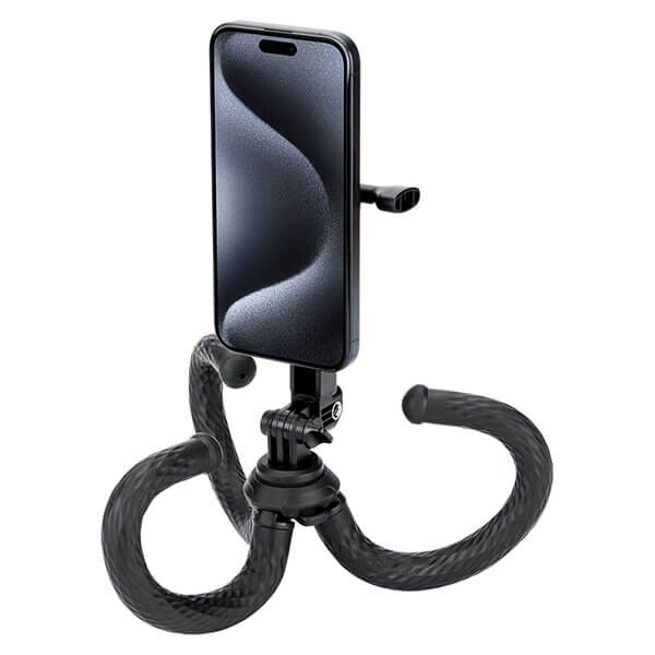 JJC TP-FT2 bendable mini tripod wrapped around a branch JJC TP-FT2 bendable mini tripod wrapped around a branch