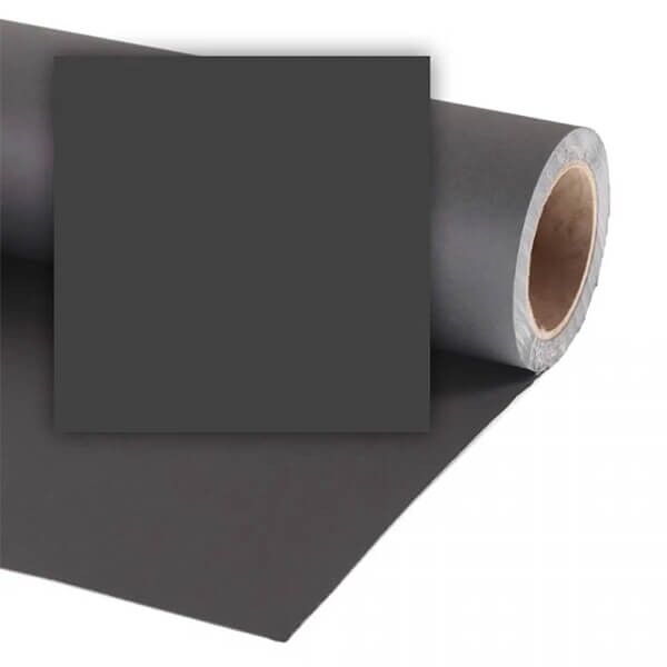 Hintergrundpapier Rolle 1.35 x11m Schwarz Colorama Hintergrundpapier Rolle 1.35 x11m Schwarz Colorama
