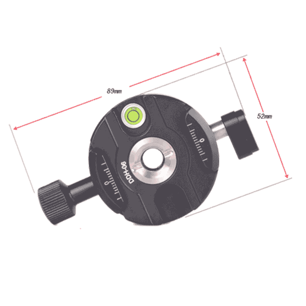 Panorama Schwenkkopf Sunwayfoto DDH-06 Abmessungen