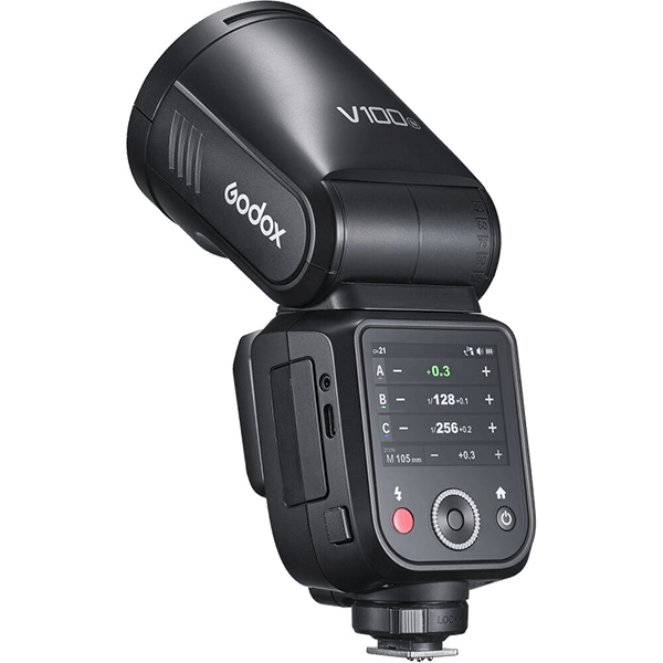 Godox V100 zu Nikon Aufsteckblitz mit Akku