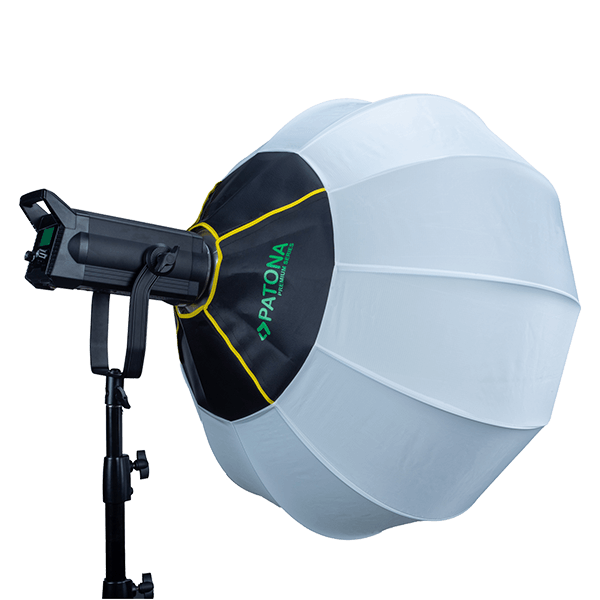 Kugelsoftbox 65cm mit Bowens Anschluss von Patona mit Leuchte
