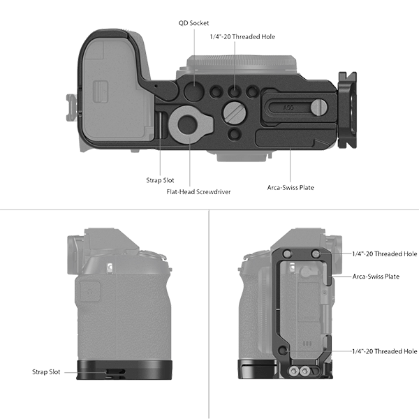 SmallRig L-Winkel zu Fujifilm X-S20 4231 unterseite