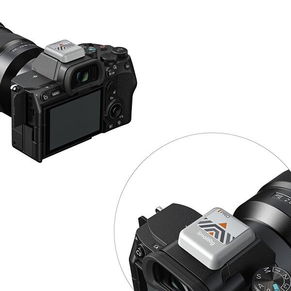 Detailed view of Sony gray hot shoe cover