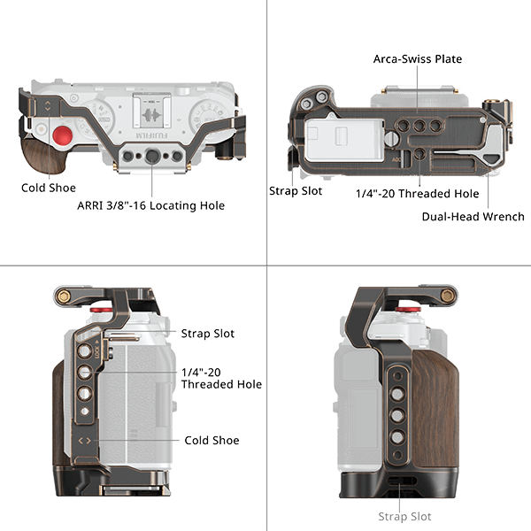 SmallRig Retro Kamera Cage zu Fujifilm X-M5 4892 Detail