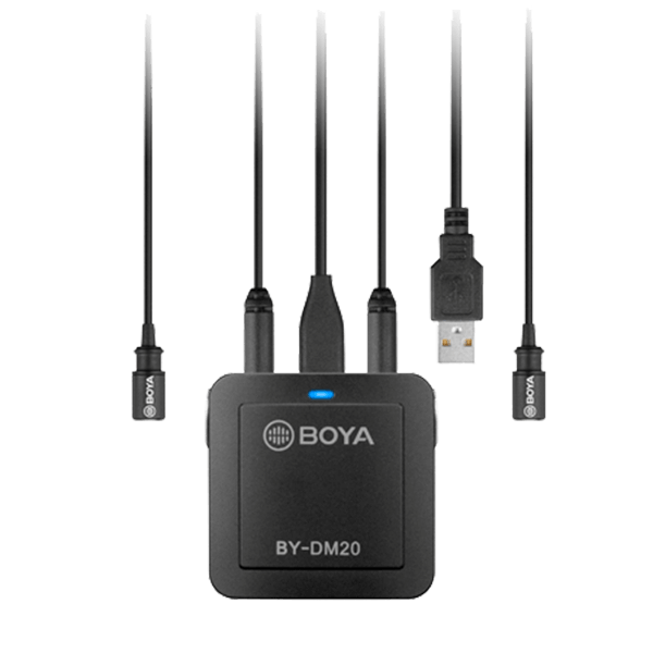 Boya BY-DM20 Compact Dual-Channel Lavalier Microfon