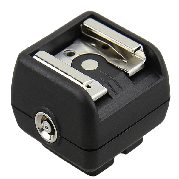 JJC hot shoe Adapter JSC-2 for portable flashes with PC female outlet
