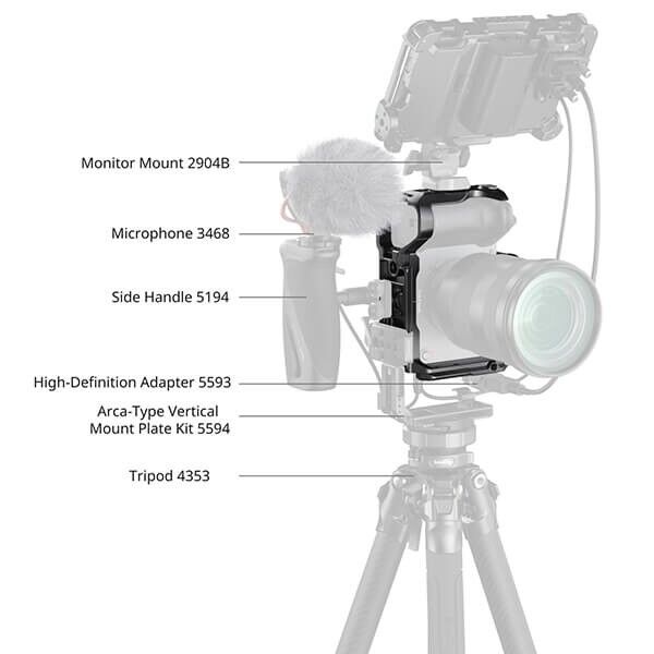 SmallRig Cage mit montiertem Zubehör an der FX2