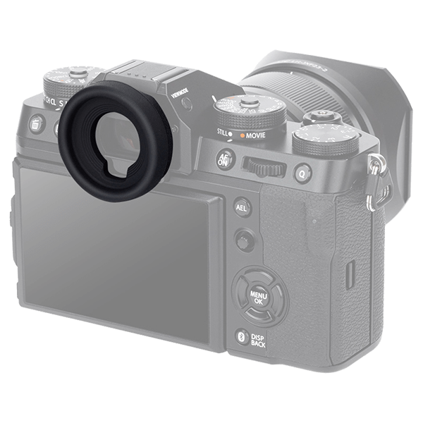 Eyecup like the Fujifilm EC-GFX from JJC on camera from side