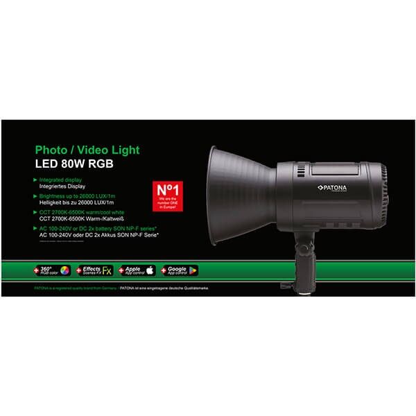 Patona LED 80W RGB Fotolicht verpackung